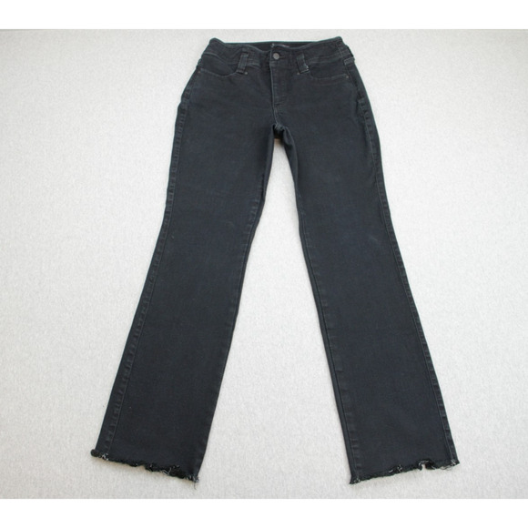 NYDJ Denim - NYDJ Jeans Womens 8 Black Cotton Blend Marilyn Straight